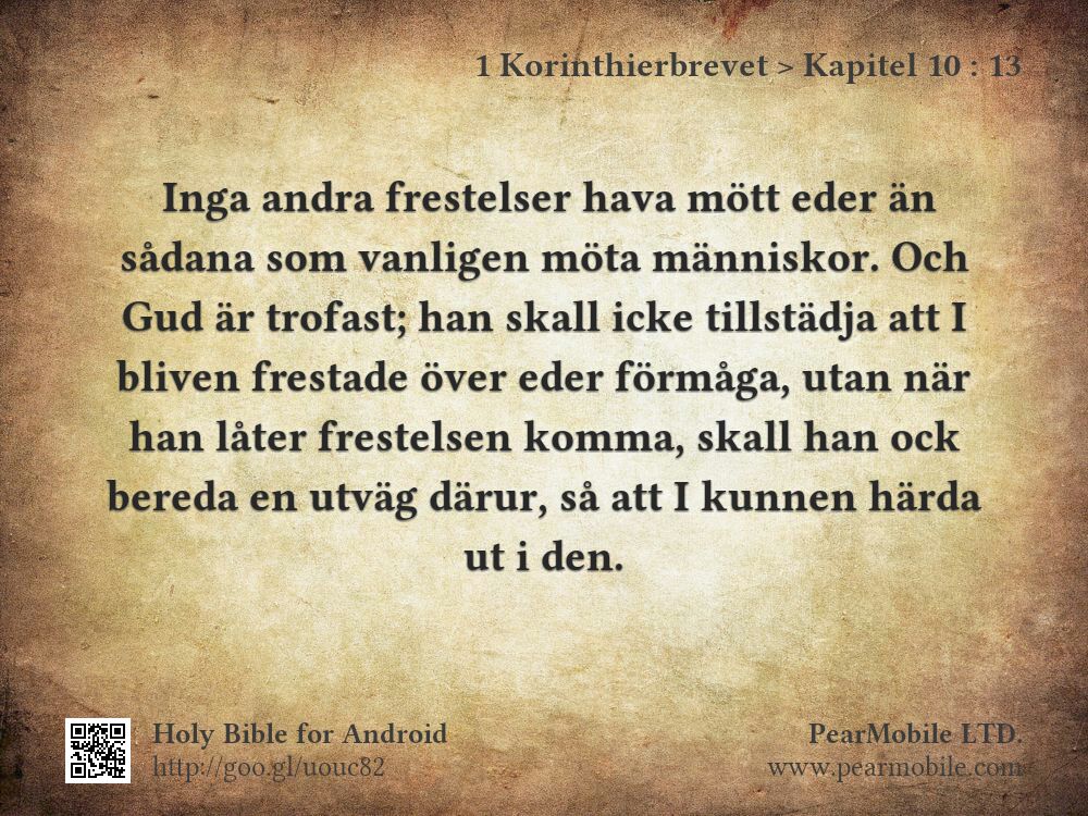 1 Korinthierbrevet, Kapitel 10:13